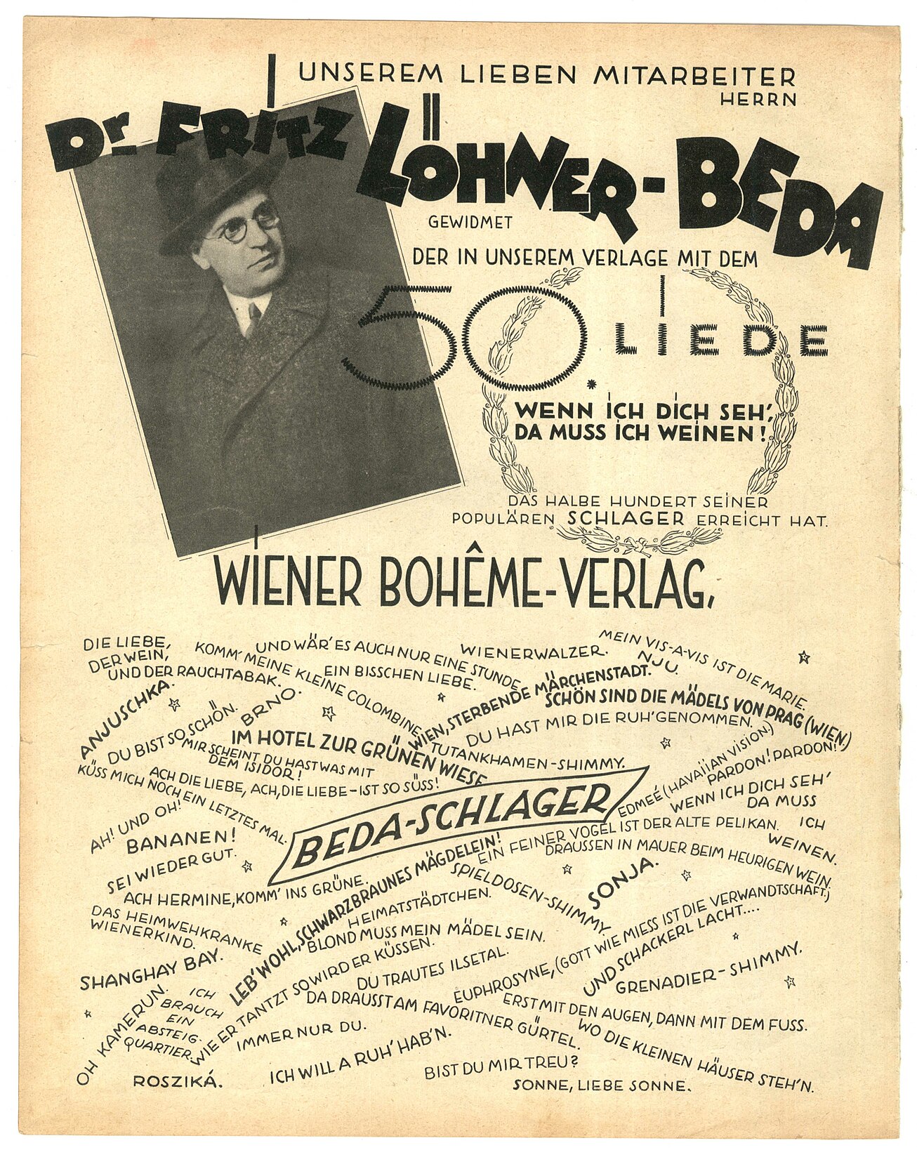 Loehner Beda Wiener Boheme Verlag